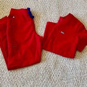 Red figs scrubs/new without tags/never worn
